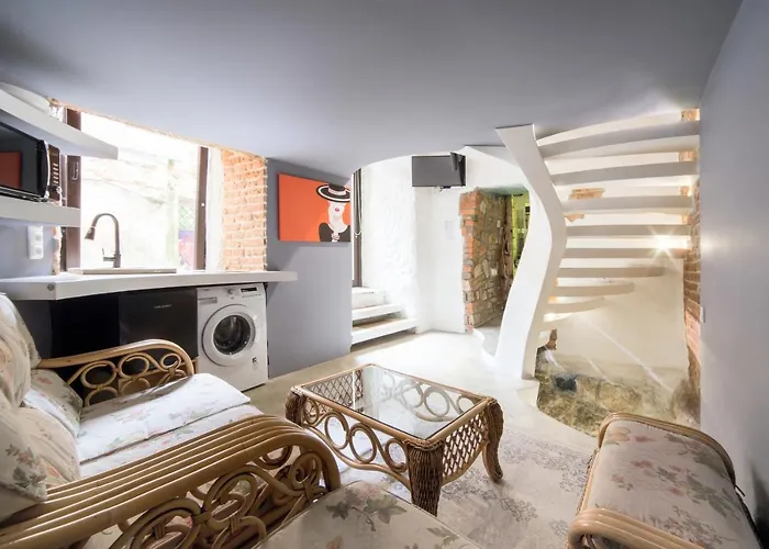 з сауною на площі ринок для 4 -х гостей - в еко стилі Apartamento *