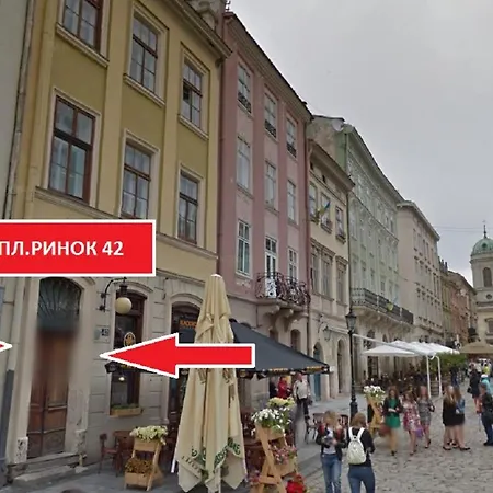 з сауною на площі ринок для 4 -х гостей - в еко стилі Apartment Lviv